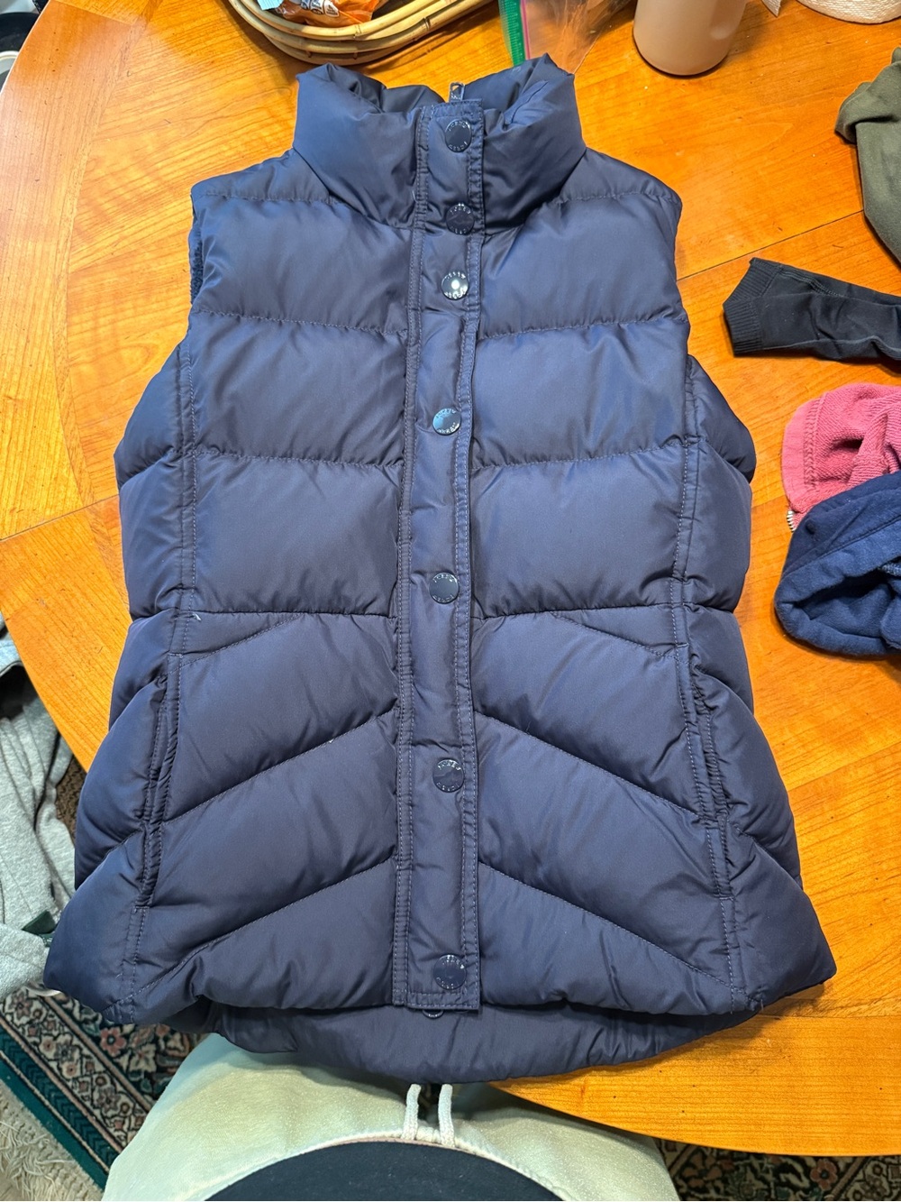 Puffer Vest - Sleeveless Button Front
